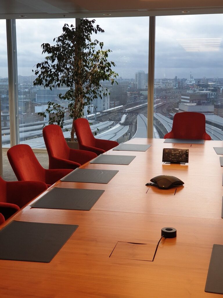 boardroom, london, office